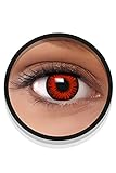 FXEYEZ Farbige Halloween Kontaktlinsen RED FLOWER, weich, 2 Stück (1 Paar), Ohne Sehstärke