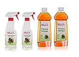 Pastaclean® Pinienöl Reiniger Konzentrat Allzweckreiniger Universalreiniger, 2x 750ml +2 Mischflaschen