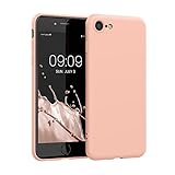 kwmobile Slim Case kompatibel mit Apple iPhone SE (2022) / SE (2020) / 8/7 - Hülle Silikon Handy - gummiert - Handyhülle Grapefruit Pink