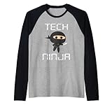 Tech Ninja Funny IT Computer-Technik-Unterstützung Raglan