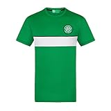 Celtic FC - Herren Trainingstrikot aus Polyester - Offizielles Merchandise - Geschenk für Fußballfans - Grün/Weiß gestreift - XL