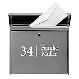 Hausnummer Personalisiert Familie Name Straßenname Briefkasten Aufkleber für Briefkasten selbstklebende Aufkleber Schwarz oder Weiß Folie für Haustür Hausnummernschild N