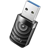 Cudy AC1300 Dual Band WLAN Stick (867Mbit/s (5GHz), 400Mbit/s (2,4GHz) 802.11ac, USB 3.0, MU MIMO, unterstützt Windows 10/8.1/8/7/XP,Mac OS X) schwarz, WU1300S