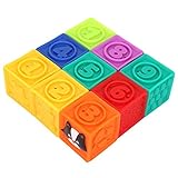 Baby Blocks Spielzeug, pädagogisch weich ungiftig Zahnen Kauen Blöcke Kleinkind Kinder Baustein Spielset Blöcke Spielzeug