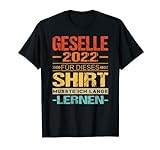 Herren Geselle 2022 Lange Lernen Gesellenprüfung Prüfung Bestanden T-Shirt