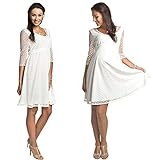 Torelle Damen Hochzeitskleid Umstandskleid Brautkleid Nicht nur für Schwangere, Modell: Marina, Creme, XL