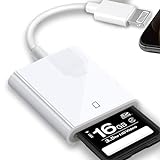 Apple-MFi-zertifiziert: Lightning-auf-SD-Kartenleser für iPhone, iPad, Speicherkartenleser, Trail-Kamera, Viewer, SD-Karten-Adapter, kompatibel mit iPhone 14/13/12/11/XS/XR/X/8/7, Plug-and-Play