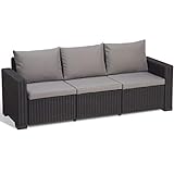 Allibert Lounge Sofa, Balkon, Lounge California Sofa, graphit/panama cool grau, 199 x 68 x 72 cm, 233053,Graphit/ Panama Cool Grey