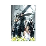 Anime Final Fantasy VII 14 Leinwand-Poster, Wandkunst, Dekordruck, Gemälde für Wohnzimmer, Schlafzimmer, Dekoration, ungerahmt: 50 x 75 cm