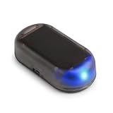 Konesky 2PCS Auto Alarm LED-Solarlicht, Dummy Alarmbox mit blinkender LED-Van Alarmanlage für die Sicherheit im Auto, leistungssimulierte Dummy Alarm Warnung-Blau
