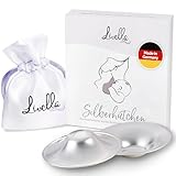 Livella | Silberhütchen aus 999er Silber | Made in Germany | Hilfe bei gereizten Brustwarzen | Unterstützt feuchte Wundheilung beim Stillen | Wochenbett Stillhütchen (2 Stück) für B