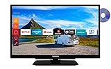 Telefunken XF22G501VD 55 cm (22 Zoll) Fernseher (Full HD, Triple Tuner, Smart TV, Prime Video, DVD-Player integriert, 12 V, Works with Alexa)