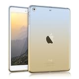 kwmobile Schutzhülle kompatibel mit Apple iPad Mini 2 / iPad Mini 3 - Hülle Silikon - Tablet Cover Case - Zwei Farben Blau Gelb Transparent