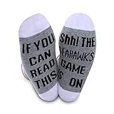 Seattle-Seahawks-Socken, Geschenk, American Football, lustiges Geburtstagsgeschenk, ausgefallene Football-Socken Gr. M, Seahawks