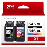 ECHALLENGE PG-545XL CL-546XL für Canon Druckerpatronen 545 546 XL Multipack Patronen für tr4550 Patronen PIXMA MX495 TS3150 TR4551 MX490 MG3050 TS3350 MG2950 MG2550S TS3151 TR4500(1 Schwarz, 1 Farbe)