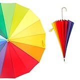 XASUSULI Business Long Griff Automatikschirm Leder Griff High-End-Regenschirm Kreative Regenschirm (Color : Iridescent, Size : 1)