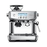 Sage Appliances Barista Pro Espressomaschine und Kaffeemaschine mit Milchaufschäumer, Siebträgermaschine, SES878, 1 cups , Gebürsteter Edelstahl