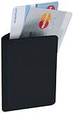 HERMA 5548 RFID Blocking Schutzhülle schwarz für 2 Kreditkarten (Format 60 x 96 mm) 1 Kreditkartenhülle aus Kunststoff, auch für Personalausweis, EC-Karte, gegen Auslesen und Datenklau