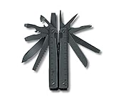 Victorinox Swiss Tool Spirit BS Multifunktionswerkzeug, 29 Funktionen, Schwarzer Oxid Stahl, Leder-Gürteletui, schwarz