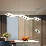 HBVAN LED Pendelleuchte Moderne Kronleuchter Deckenleuchten Welle LED Hängende Leuchte Höhenverstellbar Kronleuchter für Esszimmer Wohnzimmer Schlafzimme (Dimmbar)