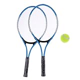 Kind Tennisschläger Set - 2X Tennisschläger, 1x Schlägerhülle und Tennisball - Blau
