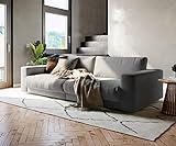 DELIFE XXL-Couch Cubico Cord Silbergrau 290x130 Big-Sofa