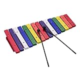 Sunydog 15 Tasten Xylophon Buntes musikalisches Schlaginstrument Früherziehungsinstrument für die Entwicklung des Musiksinns