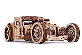 Wood Trick Frisiert Auto Holzmodellauto-Kit zum Bauen - Fahrten bis zu 9,7 m - Sehr detailliert und robust - Keine Batterien - 3D-Holzpuzzle - Mechanisch