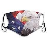 Amerikanische Flagge Adler Staub waschbar wiederverwendbar Filter warm winddicht und wiederverwendbar Mund Baumwolle Gesicht