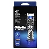 Gillette 4in1 Präzisions-Styler mit Barttrimmer + Rasierer + Rasierklinge + 3 Kammaufsätze, Geschenk Männer , (1er Pack)