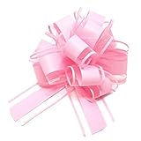 Oblique Unique® Geschenk Schleife mit Geschenkband Matt für Geschenke Tüten Zuckertüten zum Basteln Dekorieren Verzieren - Farbe wählbar (Light Rosa)