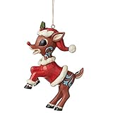 Enesco Rudolph Traditions by Jim Shore Rudolph im Weihnachtsmann-Anzug, Hänge-Ornament
