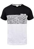 !Solid Sinor Herren T-Shirt Kurzarm Shirt mit Streifen und Rundhalsausschnitt aus 100% Baumwolle, Größe:M, Farbe:Black (9000)