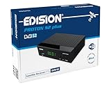 EDISION Proton S2 Plus Full HD Satelliten Receiver FTA, (DVB-S2 | ARD & ZDF SD Abschaltung tauglich) Unicable tauglich, 2in1 RCU, HDMI, SCART, S/PDIF, LAN, USB, Vorinstallierte deutsche Prog