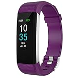 LEBEXY Fitness Armband Schrittzähler, Fitness Tracker mit Herzfrequenzmesser Blutdruckmessung Pulsuhr Kalorienzähler, IP68 Wasserdichter Smartwatch Fitness Uhr Sportuhr Aktivitätstracker, V
