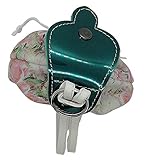 Handgefertigter Schlüsselanhänger aus echtem Leder mit Knopf – Münzbörse aus Leder – Schlüsselhalter für Herren und Damen mit Reißverschluss – Made in Italy (grün)
