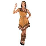 Fun Shack Indianer Kostüm Damen, Faschingskostum Winnetou Kostum Damen, Braunes Indian Dress for Women, Cowgirl Verkleidung Erwachsene - XXL