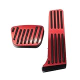 Bremspedal Abdeckung Für Toyota Für BZ4X 2022 2023 2024 Accelerator Bremse Aluminium Legierung Auto Fuß Pedale Gas Nicht-Slip Pedal Abdeckung Teile Fußstütze Pedale(2 pcs B)