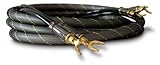 Dynavox High-End Lautspecherkabel, Paar, Flexibles Kabel mit hochwertigen Bananensteckern, konfektioniert, Farbe schwarz, Länge 3m