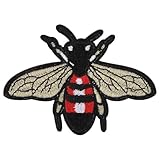 Stickerei-Aufnäher, 6 Stück, Stickerei-Bienen-Aufnäher, 6 Stück, Niedliche Bienenform, Stickerei-Aufnäher, Nähen, Dekoration, Aufnäher, DIY-Kleidung, Applik