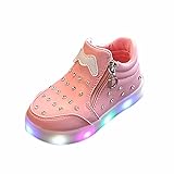 LED Babyschuhe, LANSKIRT Kinder Mädchen Zip Crystal Schuhe LED leuchten leuchtende Turnschuhe Lauflernschuhe Winterschuhe Krabbelschuhe
