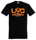Urban Backwoods Union Aerospace Corporation Herren T-Shirt Schwarz Größe XL