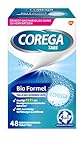 Corega Reinigungs-Tabs Bio Formel, für herausnehmbaren Zahnersatz/ dritte Zähne, Gebissreinigungstabletten, 48 Stk.
