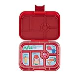 yumbox Original M Lunchbox (Wow Red) - Brotdose 6 Fächer, mittelgroß | Bento Box für Kindergarten Kinder, Schule, Erw