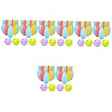 CLISPEED 8 Sets Bowling-Set Indoor-Spielset Kunststoff-Spiele Kinder-Bowling-Kugel Kinder-Bowling-Set Bowling-Spiel Spielzeug Bowling-Kugel Junge Mädchen 15 C Lässiges