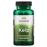 1x Swanson Kelp | 250 Tabletten je Behälter | hochdosiert | Iodine Jod Seetang natürlich Atlantic Kelp Ascophllum nodosum | Nahrungsergänzungsmittel (1er Pack)