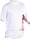 infactory Halloween-Party-Kostüm: Halloween T-Shirt Machete in der Brust, Gr. L (Halloween-Zombie-Shirts)