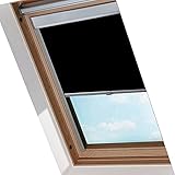 SWANEW Verdunkelungsrollo für Dachfenster Rollo, 100% Verdunkelung, Mit Wärmeisolationsfunktion, 206 Schwarz (52.0x98.4cm)
