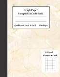 Graph Composition Notebook 4 Squares per inch 4x4 Quad Ruled 4 to 1 100 Sheets: Cute Funny Marble Beige Colour Gift Notepad / Grid Squared Paper Back ... Students Programmers note taking and formulas