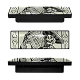 Türgriff Möbelgriff Totenschädel 4 Stück Schrankgriffe Griffe Schwarz Schrank Schublade Türgriff Mit Schrauben Für Kleiderschrank, Schuppentür 2.9x9.2 cm